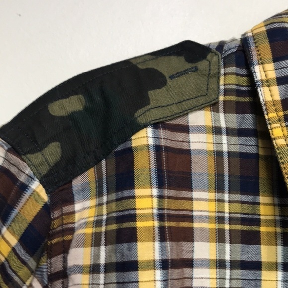 BUFFALO David bitton slim stretch sooter-x plaid shirt amarillo camo Size Large - Picture 4 of 14